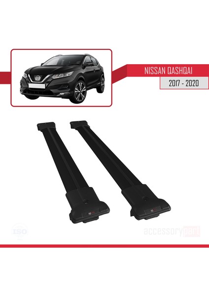 Nissan Qashqai 2017-2020 Arası Ara Atkı Tavan Barı Siyah fiyatları
