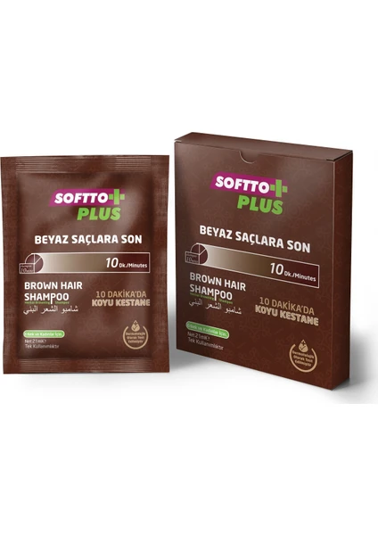 Softto Plus Soft To Plus Koyu Kestane Şampuan 4'lü