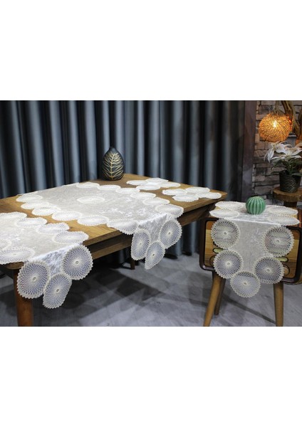 Güneş Kadife 5 Parça Salon Takımı Cappucino