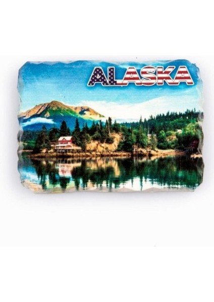 Abd Alaska Kırık Kenarlı Buzdolabı Magneti