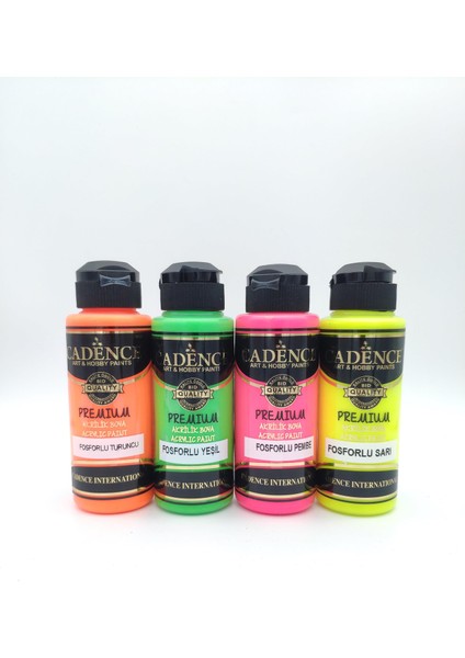 Premium 120ML(CC) Fosforlu Yeşil, Sarı, Pembe, Turuncu