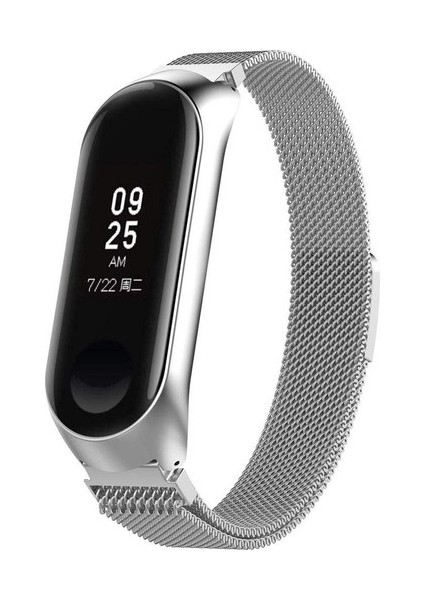 Xiaomi Mi Band 5 - Mi Band 6 Akıllı Bileklik Metal Kayış Kordon Milano