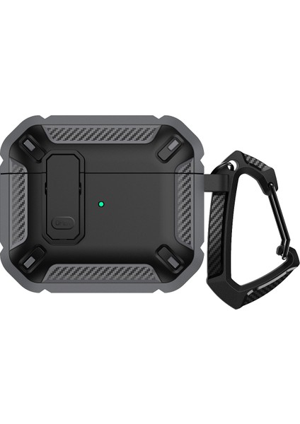 Kalkan Darbeye Dayanıklı Kulaklık Koruyucu Kılıf Airpods Için Kanca ile 3 (Yurt Dışından)