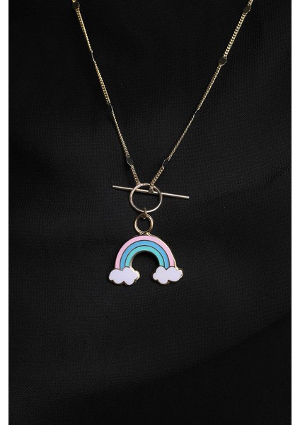 Silver Mineli Gökkuşağı 925 Ayar Gümüş Kolye
