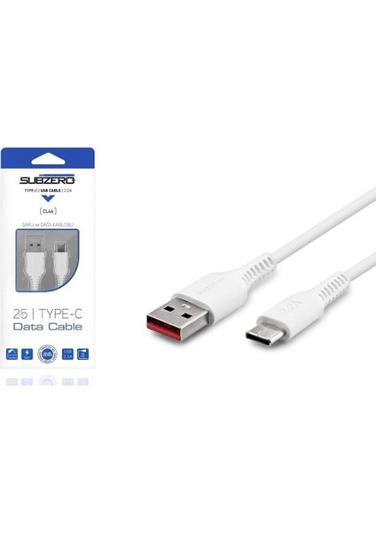 Type-C Powerbank USB Şarj ve Data Kablo | Hızlı 2.0A - 25CM - CL46