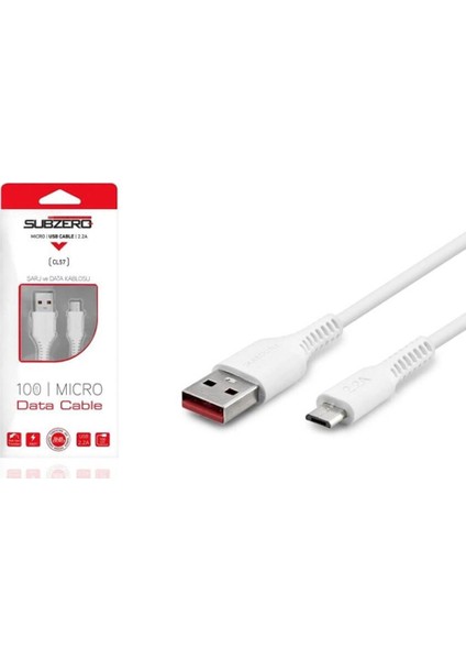 Micro USB Şarj ve Data Kablo | Hızlı 2.2A - 1m - CL57