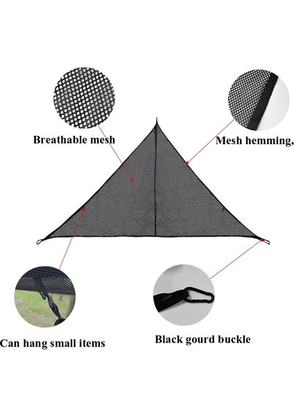 Hava Kamp Hamak Üçgen Hamak, Yan Uzunluk: 2.9M Siyah
