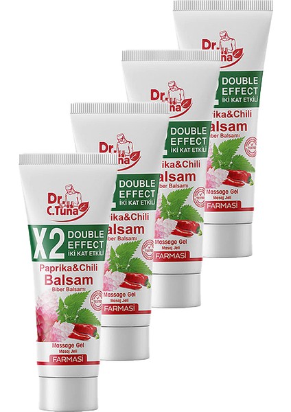 X2 Etkili Biber Balsamı Masaj Jeli 1000 Ml ( 250 Ml X 4 )
