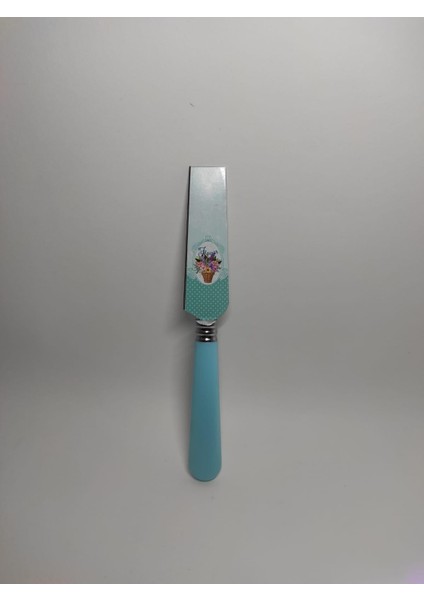 mini kek pasta spatulası dekoratif çiçek baskılı mini pasta spatulası 21 cm small spatula