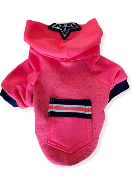 Pink Stars Kapşonlu Sweatshirt Kedi Kıyafeti fırsatları