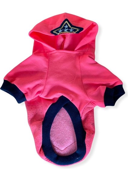 Pink Stars Kapşonlu Sweatshirt Kedi Kıyafeti indirimleri