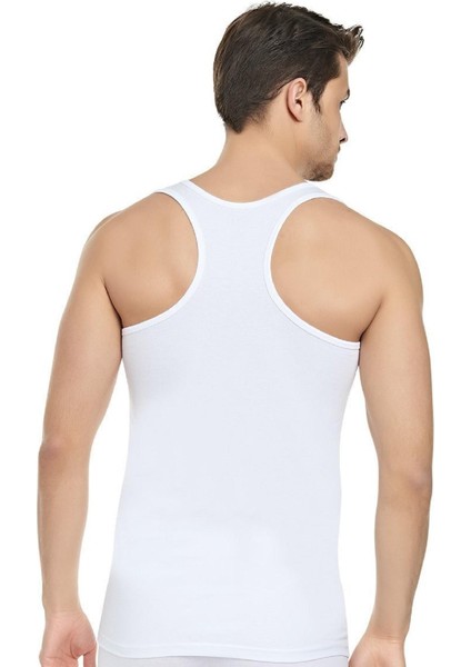 Nbb Beyaz Sporcu Likralı Erkek Atlet 709