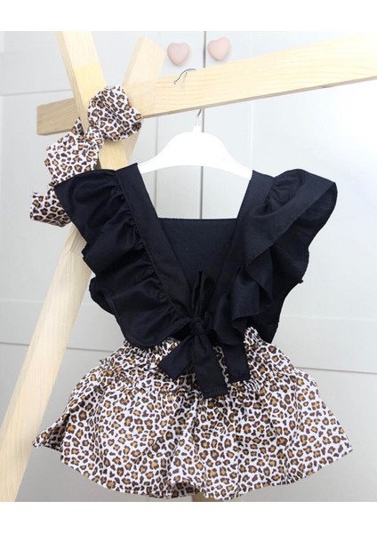 Kız Bebek Leopar Romper Tulum