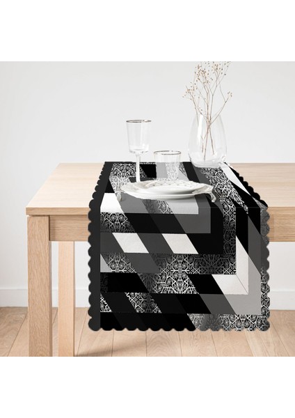 Geometrik Motifli Özel Tasarım Dijital Baskılı Modern Runner fiyatları