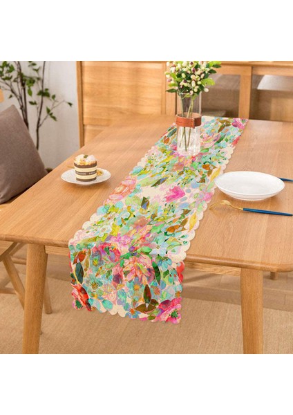 Modern Sanat Tasarımlı Dijital Baskılı Runner