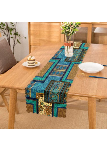 Modern Desenli Özel Tasarım Dijital Baskılı Runner