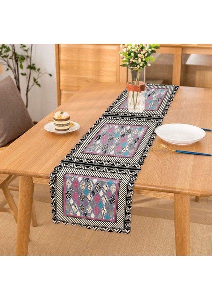 Modern Desenli Özel Tasarım Dijital Baskılı Runner