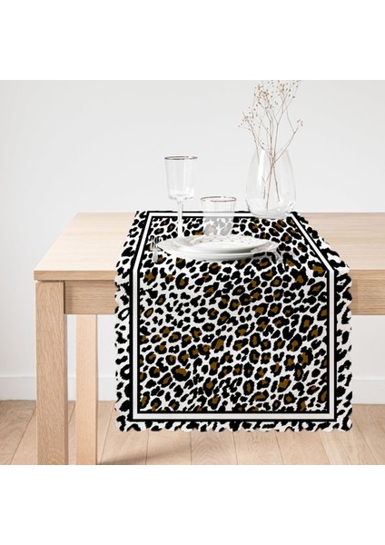 Leopar Desenli Özel Tasarım Dijital Baskılı Modern Runner fiyatları