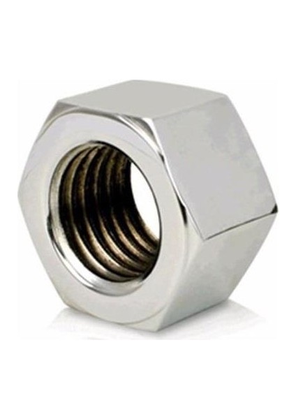 Düz Somun Kaplamalı 8 mm Beyaz 20'li Paket