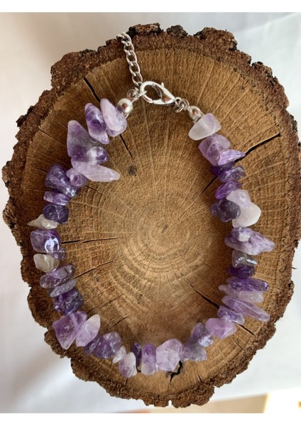 Ametist Kırık Doğal Taş Bileklik