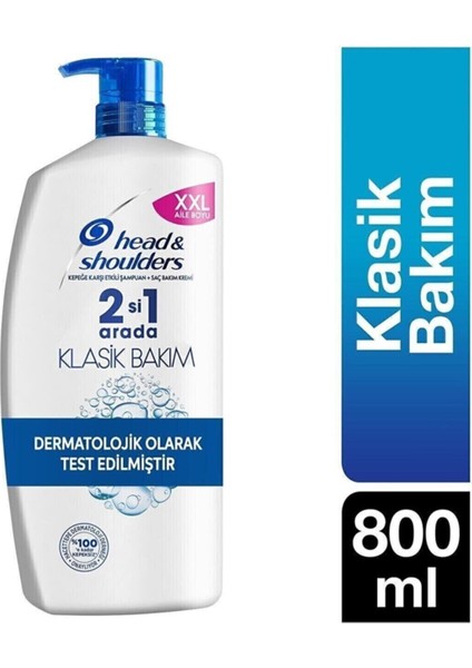 Head And Shoulders 2'Si 1 Arada Klasik Bakım 800 Ml Pompalı
