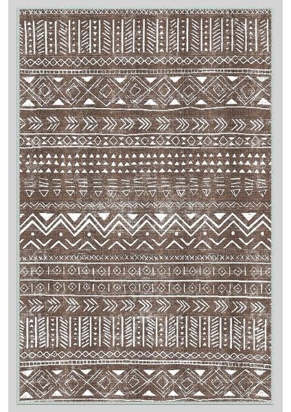 Iskandinav Kilim Desenli Halı, Dokuma Taban Dekoratif Şönil Halı