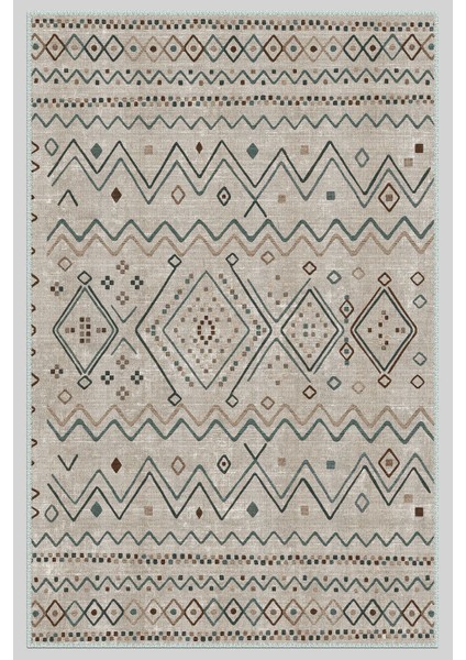 Iskandinav Kilim Desenli Halı, Dokuma Taban Dekoratif Şönil Halı