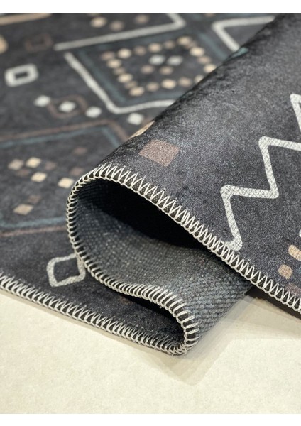 Iskandinav Kilim Desenli Halı, Dokuma Taban Dekoratif Şönil Halı