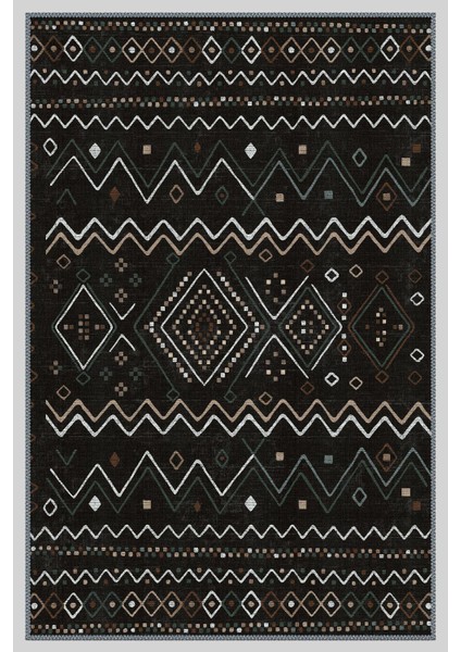 Iskandinav Kilim Desenli Halı, Dokuma Taban Dekoratif Şönil Halı