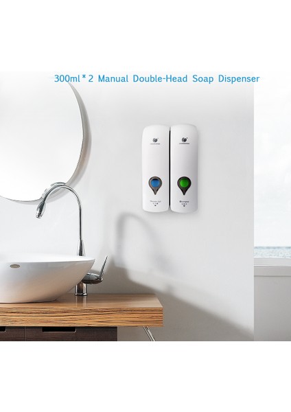 Chuangdıan 300 ml 2 Bölmeli Duvara Monte Sabunluk - Beyaz (Yurt Dışından) fiyatları