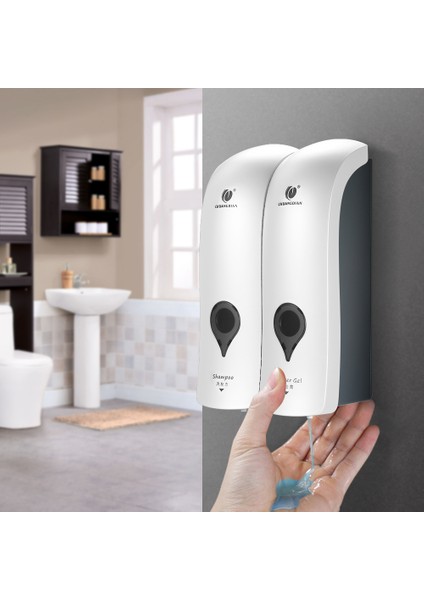 Chuangdıan 300 ml 2 Bölmeli Duvara Monte Sabunluk - Beyaz (Yurt Dışından) modelleri