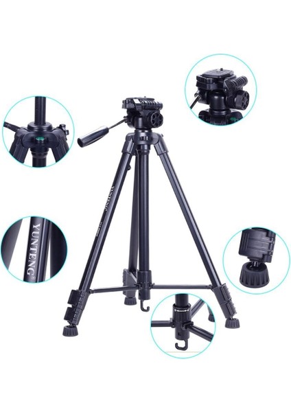 Yunteng Vct-590 Alüminyum Tripod - Siyah (Yurt Dışından)