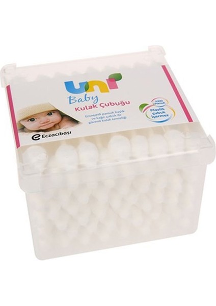 Uni Baby Pamuklu Kulak Çubuğu -Safety Cotton Swabs- 56´li