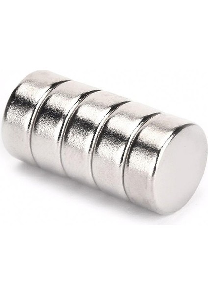 5 Adet Çap 12MM x Kalınlık 6mm Güçlü Neodyum Mıknatıs