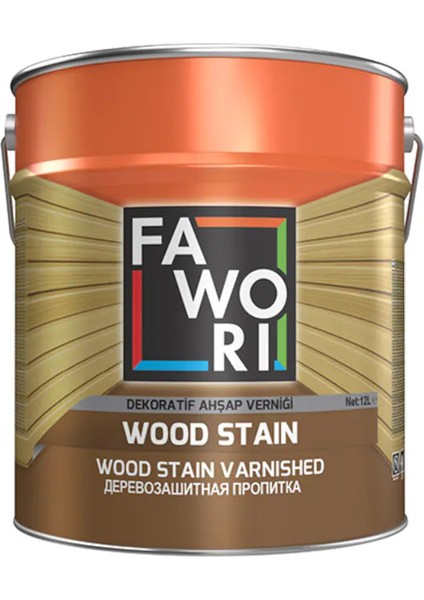 Wood Stain Vernikli Ahşap Koruyucu - 0,75 Litre - Şeffaf