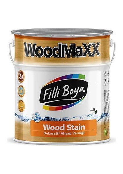 Woodmaxx Wood Stain Dekoratif Ahşap Verniği 2,5lt Koyu Meşe