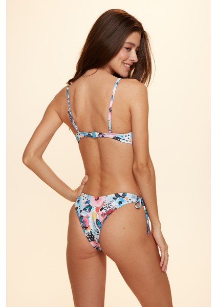 Pampas Brazilian Bağcıklı Bikini Tek Alt Çiçek Desenli 229202