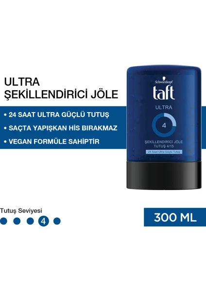 Ultra Tüp  Jöle 300 ml 1 Adet Seviye 4 Saç Jölesi