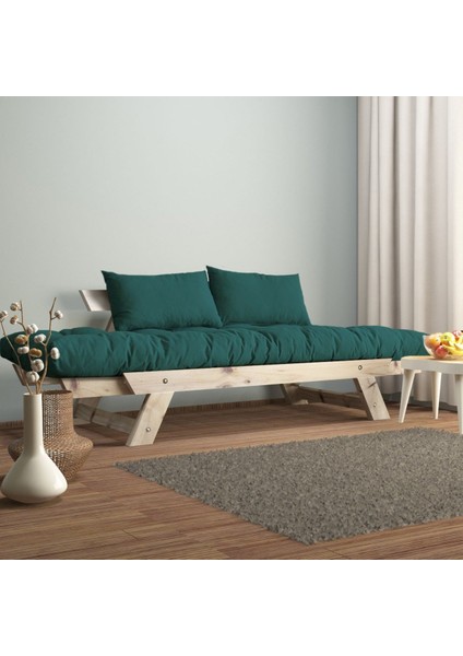 Adalar Masif Natural-Petrol Renk 2li Kanepe CPT8110-210