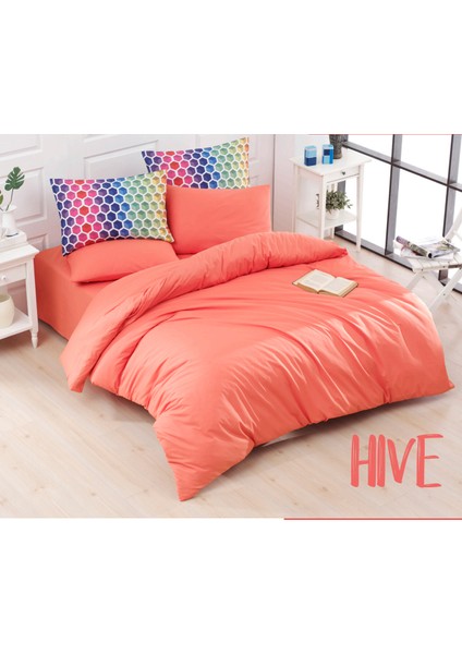 Düz Boya Çift Kişilik Nevresim Takımı Hive * Pamuk Düz Nevresim Seti (4 Yastık Kılıfı) fiyatları