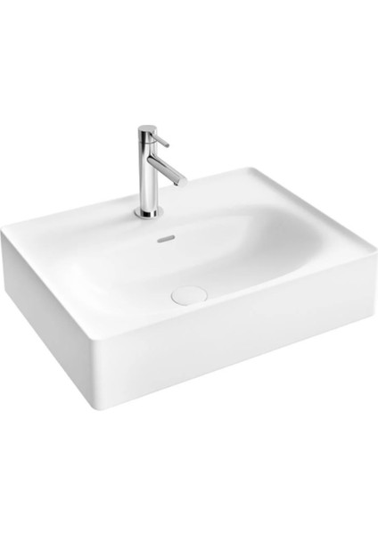 Equal 7241B403-0001 Tezgah Üstü Lavabo, 60CM, Beyaz