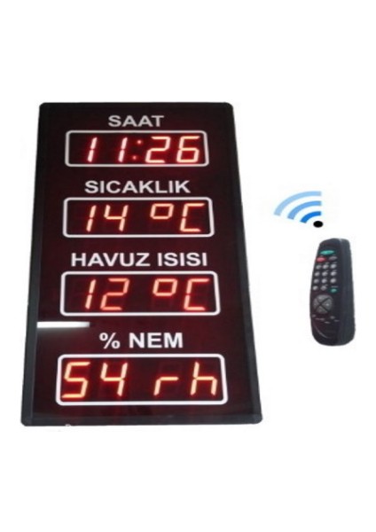 Sanec Havuz Saat-Derece-Nem Kasa Ölçüsü 45X85 cm