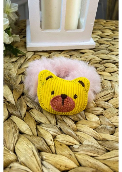 Büyük Koala Figürlü Peluş Lastik Toka Sarı SBT173