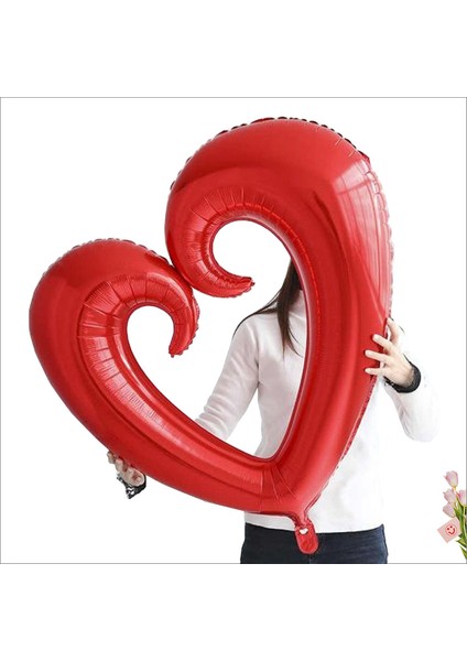 İçi Boş Kalp Folyo Balon, 100cm - Kırmızı modelleri