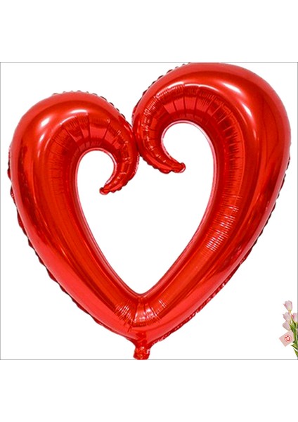 İçi Boş Kalp Folyo Balon, 100cm - Kırmızı fırsatları