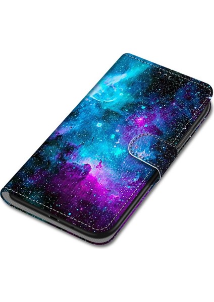 iPhone 13 Mini 5.4 Inç Uyumlu Desen Baskılı Deri Cüzdan Tpu Telefon Kılıfı - Renkli (Yurt Dışından)