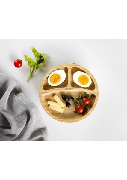 Bambu Yuvarlak Sarı Vakumlu Tabak