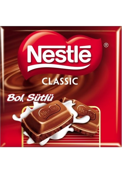 Klasik Sütlü Kare Çikolata 60 gr x 6