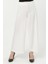 Büyük Beden 3645 Beyaz Pantolon Krep Bol Paça 2