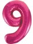 9 Rakam Pembe Folyo Balon 40 cm 2